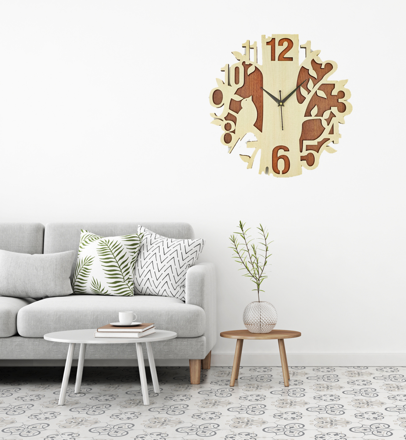 Wooden Silent Non-Ticking Wall Clock for Home Stylish Latest Designer Wall Clock for Home Living Room Bedroom Office Hall - Image 3