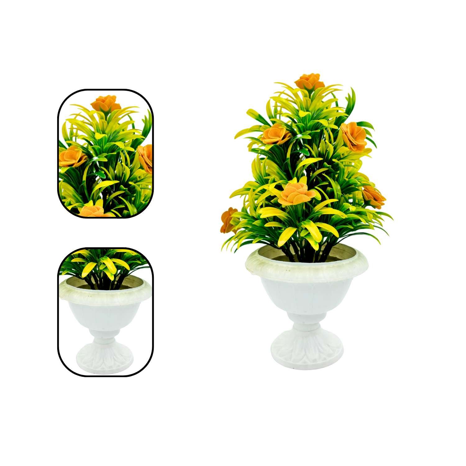 Artificial Plants with Pot Showcase Decoration Plants Flowers | Fake Plant | Artificial Plants for Home Decor Office Gifting Plants Decorative Potted Plants (RV-AP9) - Image 4