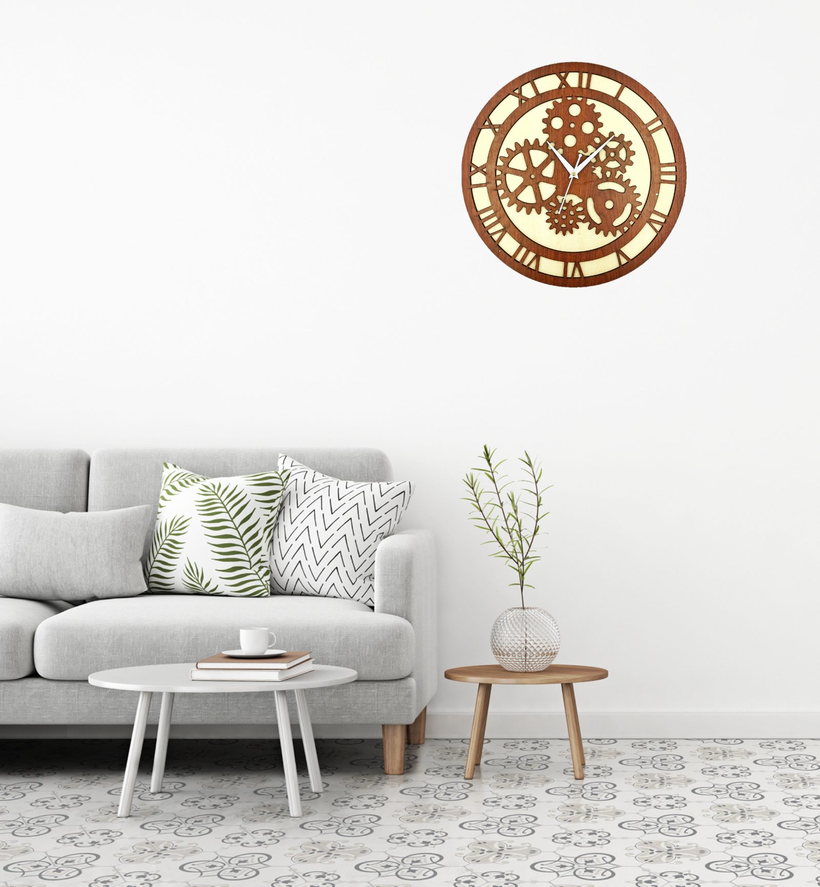 Wooden Silent Non-Ticking Wall Clock for Home Stylish Latest Designer Wall Clock for Home Living Room Bedroom Office Hall