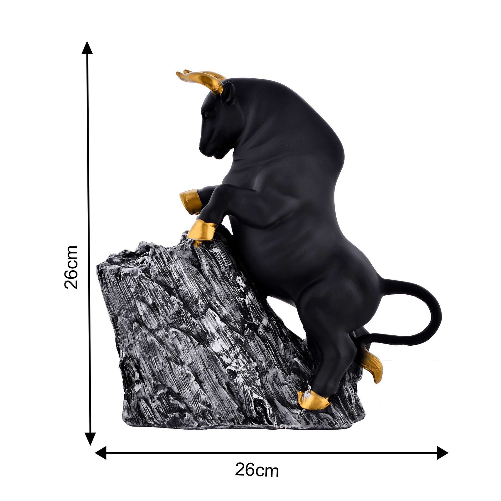 Antique Geometric Statue Bull Sculpture - Image 2