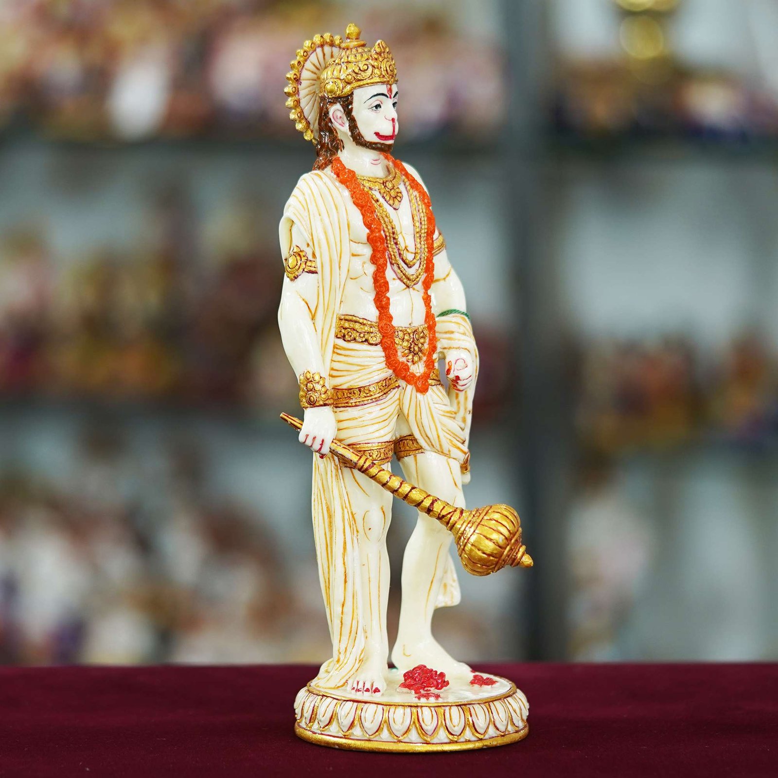 Marble Handmade Hanuman Ji Idol For Home Décor Decorations For Living Room Handcrafted Showpiece For Décor ( 10 INCHES HEIGHT ) - Image 3
