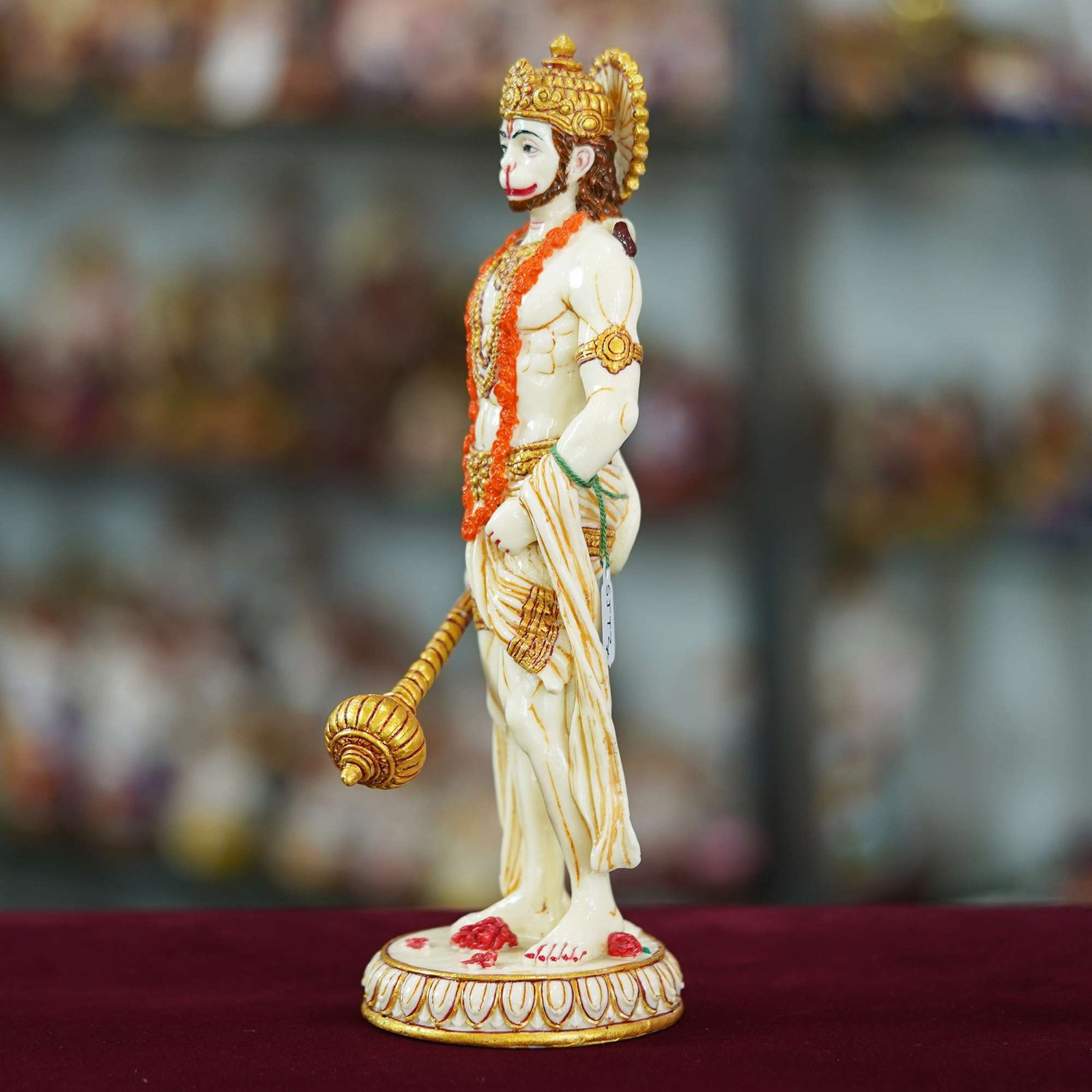 Marble Handmade Hanuman Ji Idol For Home Décor Decorations For Living Room Handcrafted Showpiece For Décor ( 10 INCHES HEIGHT ) - Image 2